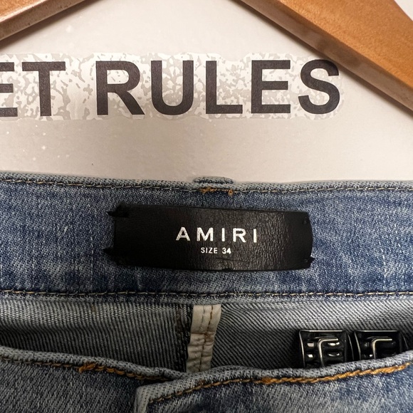 AMIRI  men’s blue art Patch Jeans - Picture 7 of 10